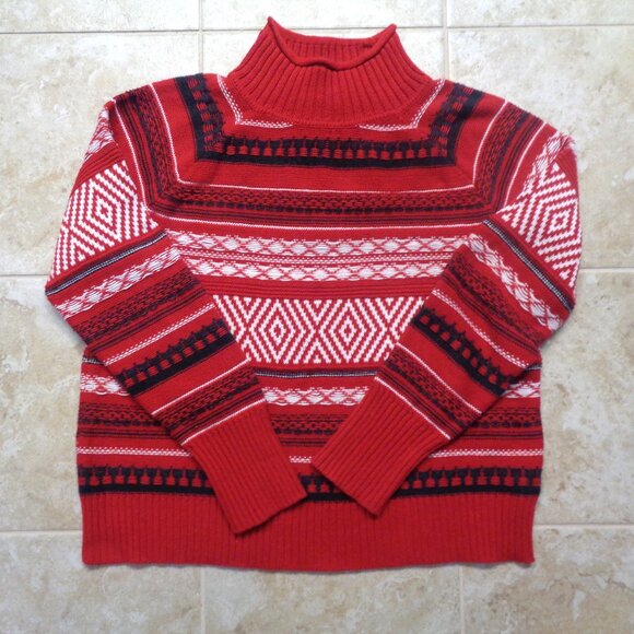 CHAPS Mock Turtleneck Knit Sweater - Picture 1 of 10